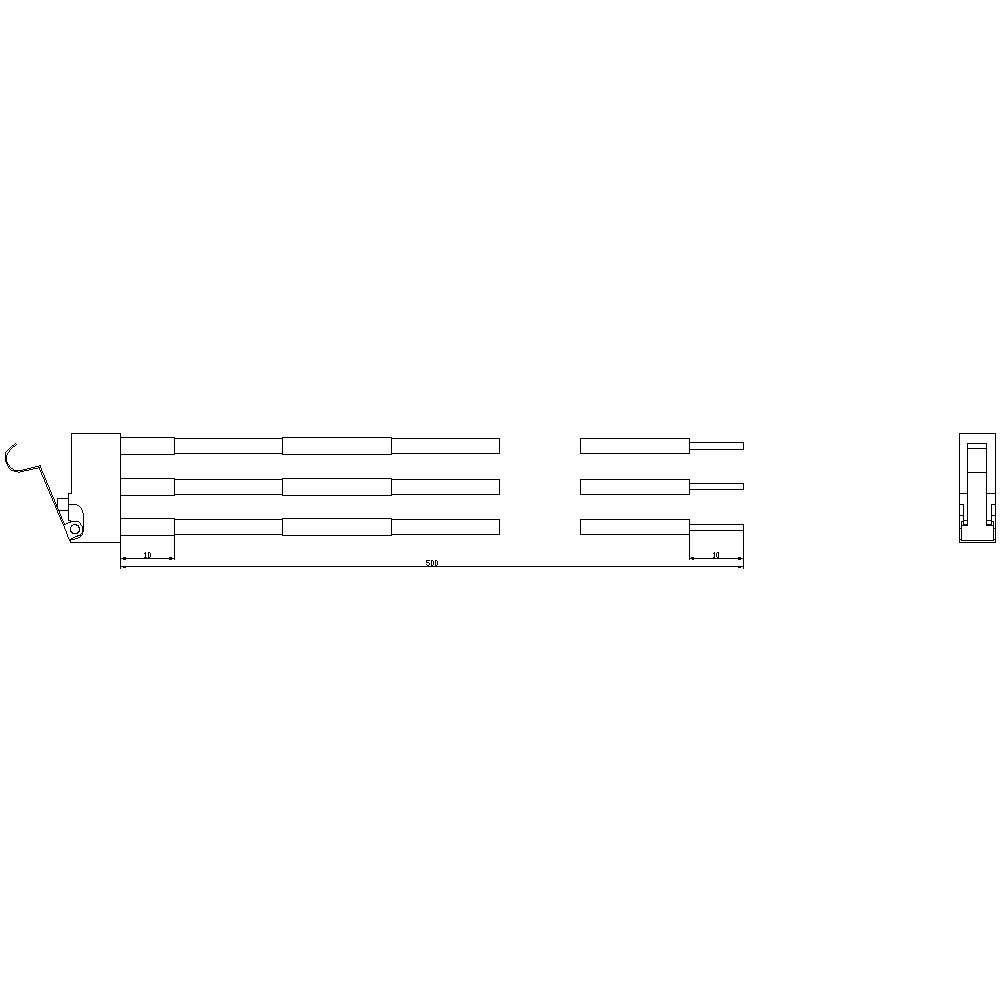 'Technische tekening van een trap met vijf treden, zijaanzicht. Afmetingen zijn aangegeven. Geen verdere details aanwezig.'