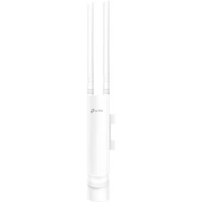 Wifi-bereikversterker van TP-Link in het wit, met twee verticale antennes.