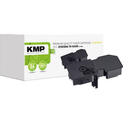 Een zwarte tonerpatroon voor de Kyocera-printer TK-5240K voor een verpakking met het opschrift 'Premium Quality Toner Cartridge'.