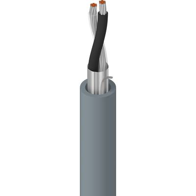 Een doorsnede van een meeraderig elektrisch kabel toont geïsoleerde draden die worden omgeven door een buitenmantel.