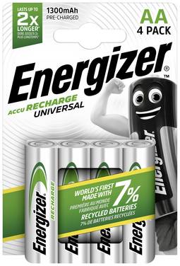 Energizer Universal HR06 Oplaadbare AA batterij (penlite) NiMH 1300 mAh 1.2 V 4 stuk(s)