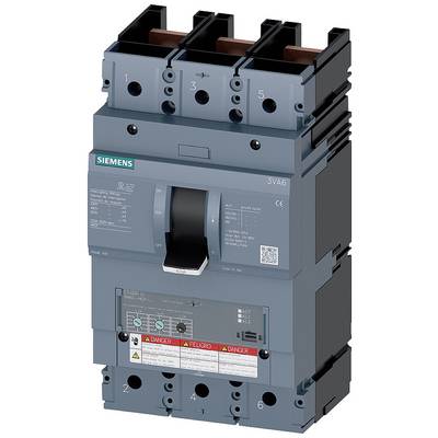 Beschermschakelaar van Siemens met bedieningshendel, technische informatie en waarschuwingen op de voorkant.