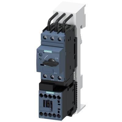 'Siemens SIRIUS contactblok', een elektrisch schakeltoestel, gemonteerd op een DIN-rail, met meerdere aansluitklemmen aan boven- en onderzijde.