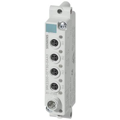 'SIEMENS' compactmodule, 4 aansluitingen, type 3RK2200-0C..-..; geschikt voor industriële toepassingen. CE- en UL-gecertificeerd.