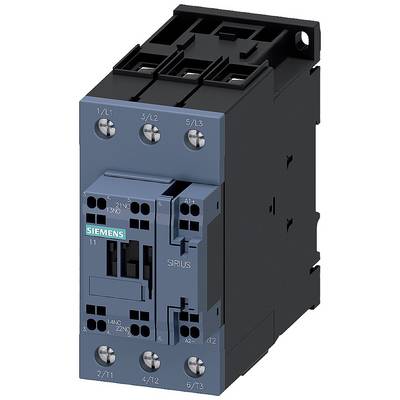 Een elektrische contactor van Siemens uit de Sirius-serie, met meerdere aansluitingen boven en onder voor gebruik in schakelkasten.