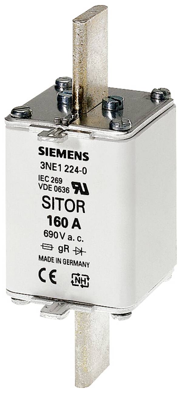 Siemens 3NE12250 Zekeringsinzetstuk  Geschikt voor Zekeringsgrootte 000-4 Afmeting zekering : 1  200 A  690 V 3 stuk(s)