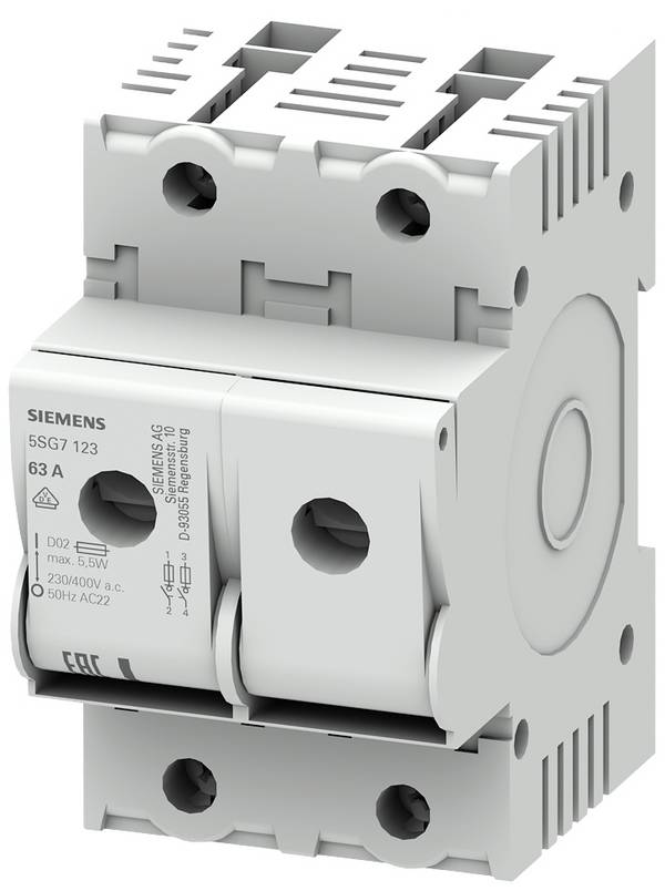 Siemens 5SG7123 Lastscheidingsschakelaar   Afmeting zekering : D02  63 A  400 V 1 stuk(s)