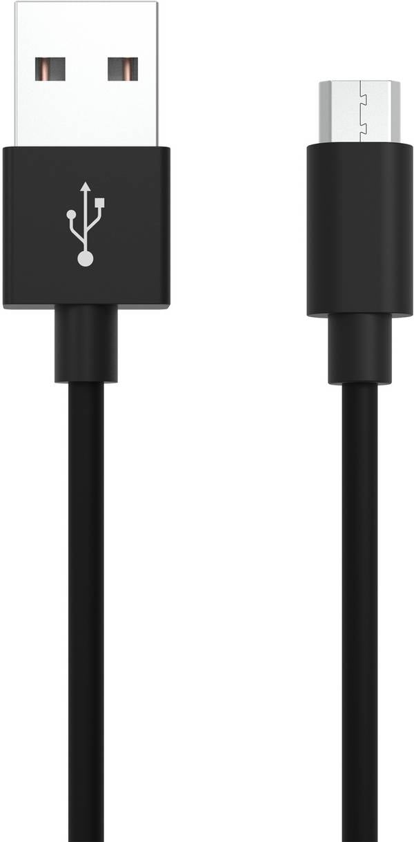 Ansmann 1700-0076 USB-kabel USB 2.0 USB-A stekker, USB-micro-B stekker 1.20 m Zwart Aluminium-stekker, TPE-mantel