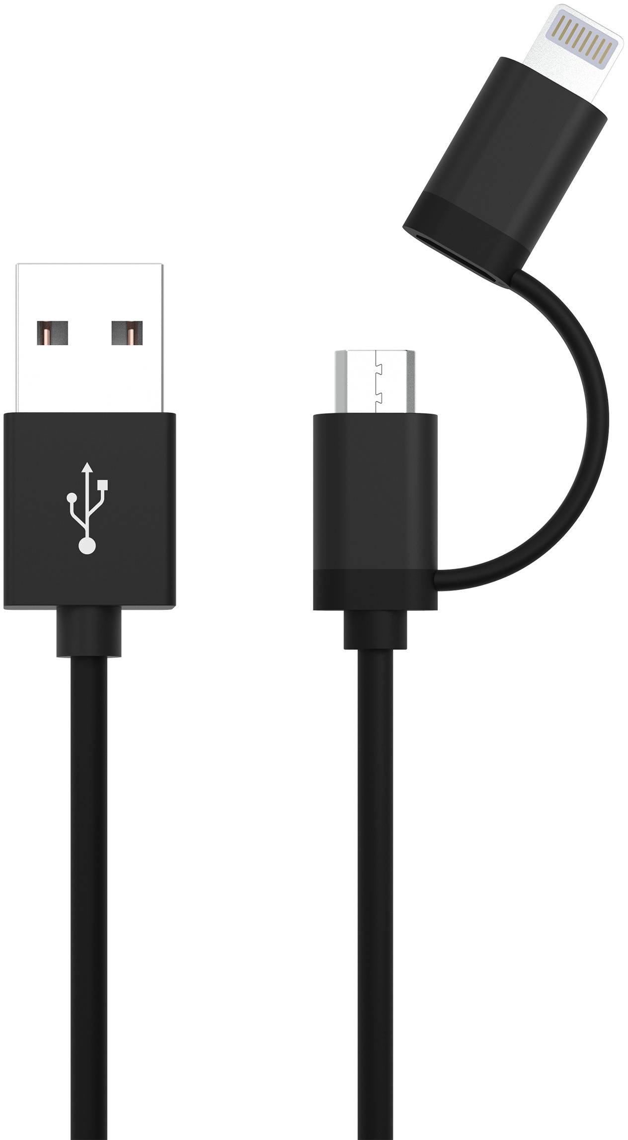 Ansmann 1700-0082 USB-kabel 1.20 m Zwart Aluminium-stekker, TPE-mantel