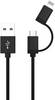 Ansmann 1700-0082 USB-kabel 1.20 m Zwart Aluminium-stekker, TPE-mantel