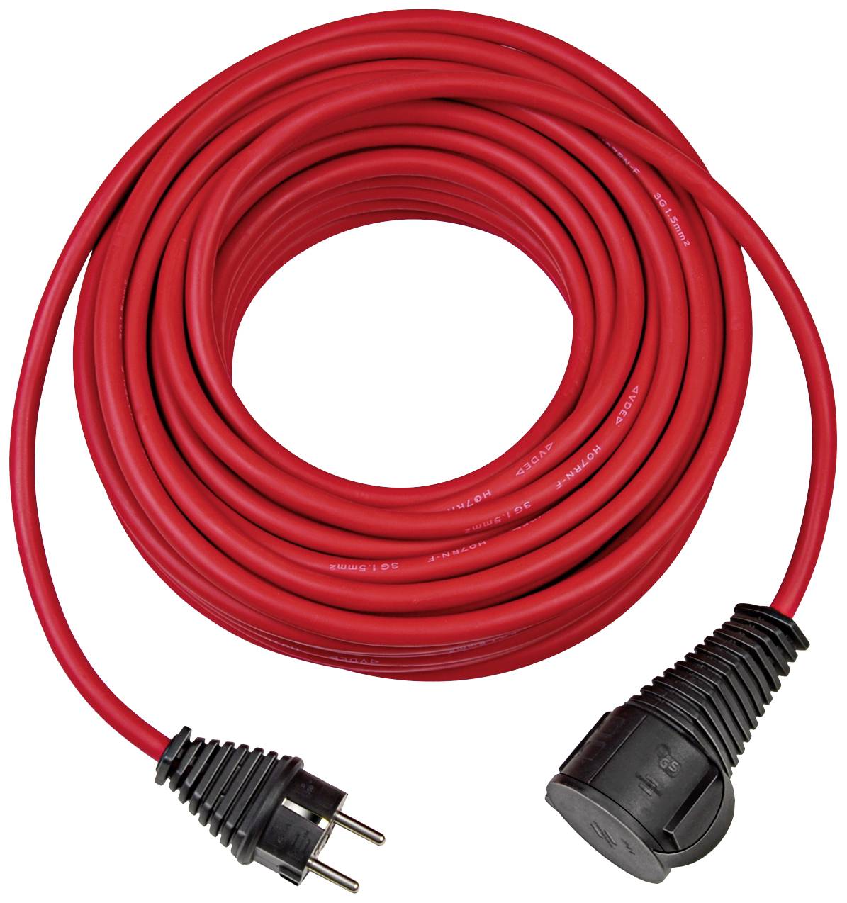 Brennenstuhl bouwplaats stroom verlengkabel | IP44 | 3x 1,50mm | rood | 25 meter-0