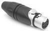 Amphenol AX5F XLR-connector Koppeling, recht Aantal polen: 5 Zwart, Zilver 1 stuk(s)