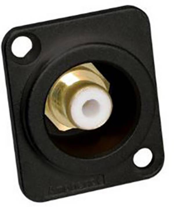 Amphenol ACJB-WHT Cinch-connector Flensbus Aantal polen: 2 Mono Zwart, Wit 1 stuk(s)