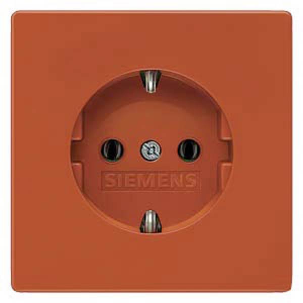 Siemens 5UB1837 Inzetstuk Wandcontactdoos met randaarde  Delta style Oranje Schakelmateriaal 1 stuk(s)
