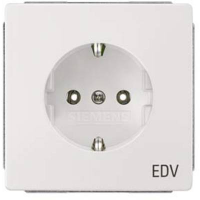 Witte stopcontact met opschrift 'EDV', geschikt voor elektronische apparaten in kantoren of werkruimtes.