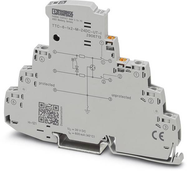 Phoenix Contact 2906713 TTC-6-1X2-M-24DC-UT-I Overspanningsveilige afleider Piece 1 stuk(s)