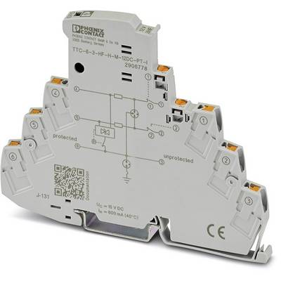 Een grijs klemmenpaneel met meerdere oranje hefbomen en een label. Het wordt gebruikt voor elektrische aansluiting en bescherming.