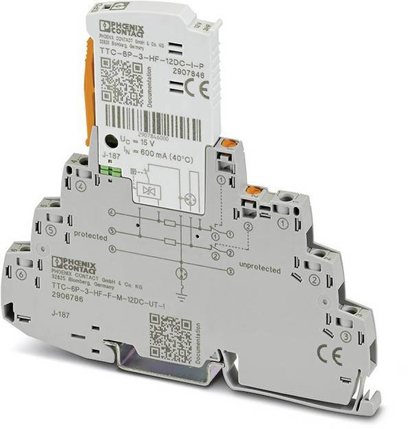 Phoenix Contact 2906786 TTC-6P-3-HF-F-M-12DC-UT-I Overspanningsveilige afleider Piece 1 stuk(s)