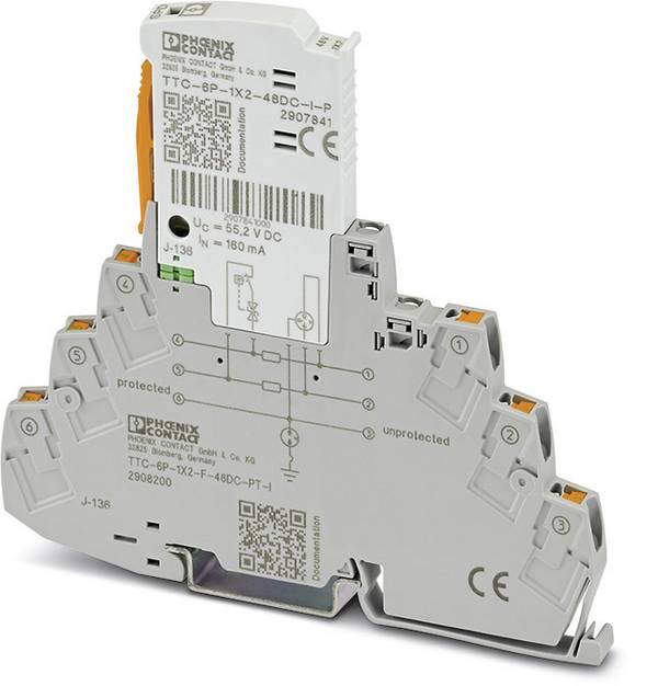 Phoenix Contact 2908200 TTC-6P-1X2-F-48DC-PT-I Overspanningsveilige afleider Piece 1 stuk(s)