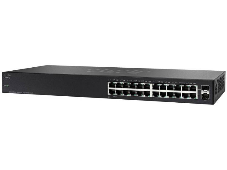 Cisco SG110-24 Unmanaged L2 Gigabit Ethernet (10-100-1000) Zwart