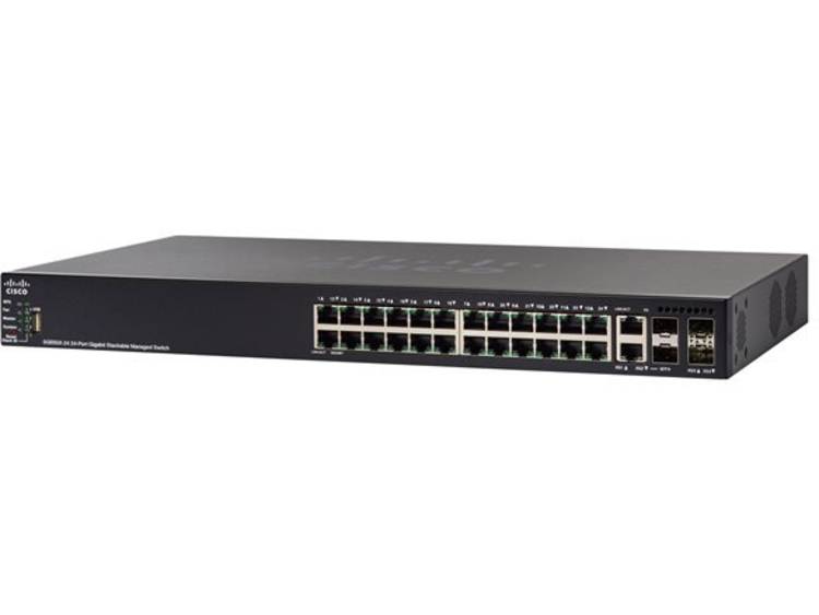 Cisco SG550X-24MP-K9 Managed L3 Gigabit Ethernet (10-100-1000) Power over Ethernet (PoE) 1U Zwart