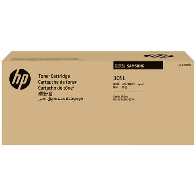 'HP 309L Tonerpatroon: Zwart, compatibel met modellen M-551, M-651.' Productverpakking toont fabrikants- en productinformatie.