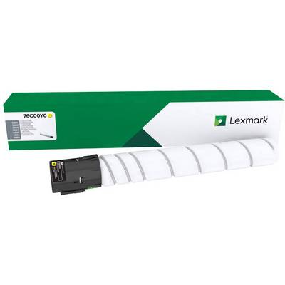 'Lexmark tonercartridge, model 76C00Y0, met geel kleurlabel'