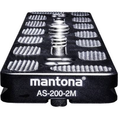 Mantona AS-200-2M Schnellwechselplatte Snelwisselplaat Schroefdraad (buiten)=1/4", 3/8"  
