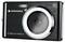 Digitale camera met zwarte behuizing, zilveren objectiefring en tekst '21 Megapixels' en '8x Digitale Zoom'.