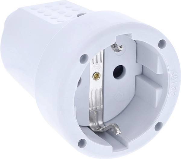AS Schwabe 62223 Koppeling met randaarde PVC  230 V Grijs IP20