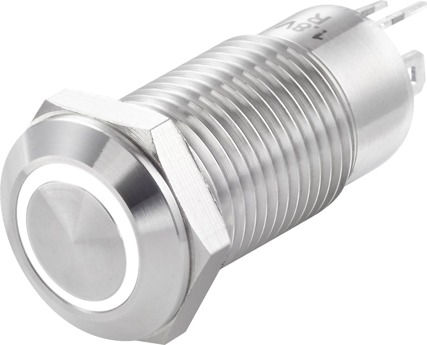 TRU COMPONENTS TC-7494684 TC-GQ12-CH-10ZE/J/W/12V/S Druktoets 36 V/DC 1 A 1x uit/aan Continu Wit IP40 1 stuk(s)