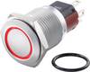 TRU COMPONENTS TC-7495000 TC-GQ16-KH-11E/J/R/12V/C Vandalismebestendige drukschakelaar 48 V/DC 2 A 1x uit/(aan) Moment Rood IP65 1 stuk(s)