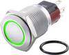 TRU COMPONENTS TC-7495004 TC-GQ16-KH-11E/J/G/12V/C Vandalismebestendige drukschakelaar 48 V/DC 2 A 1x uit/(aan) Moment Groen IP65 1 stuk(s)