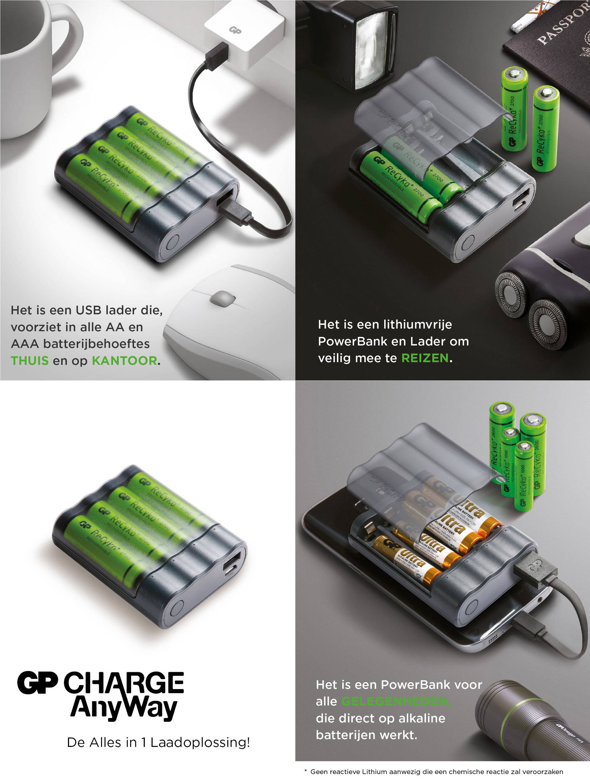 GP Charge Anyway X411 Batterijlader NiMH AAA (potlood), AA (penlite)-7