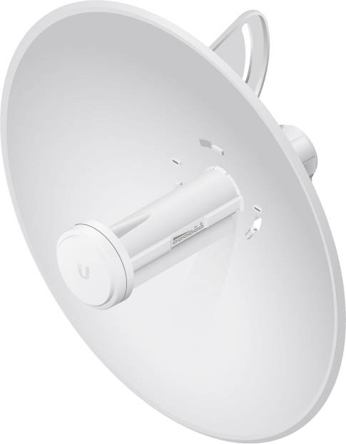 Een parabolische WLAN-richtantenne met gemonteerd ontvangstdeel, hoofdzakelijk gebruikt voor draadloze netwerken en afstandscommunicatie.