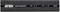 Een zwarte USB-DVI KVM-switch van ATEN met twee genummerde, verlichte knoppen. Modelnummer CS72D staat gedrukt.