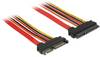 Delock HDD Verlengkabel [1x SATA-combi-stekker 15+7-polig - 1x SATA-combi-bus 15+7-polig] 1.00 m Zwart, Rood, Geel, Oranje