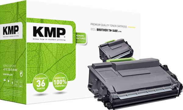 KMP Toner vervangt Brother TN-3480, TN3480 Compatibel  Zwart 8000 bladzijden B-T96 1263,0000