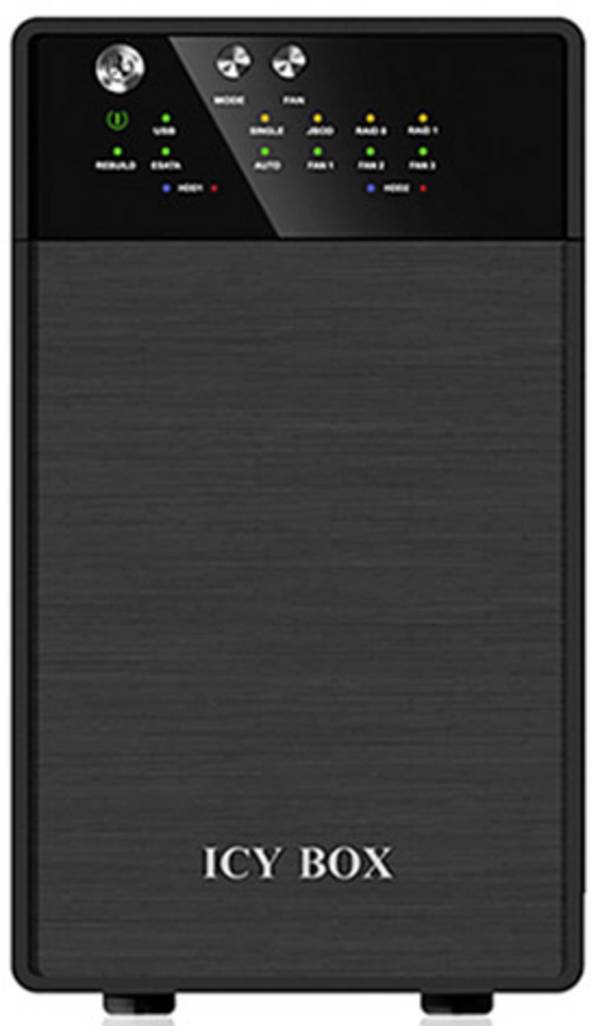 ICY BOX 20621 3,5" harde schijf behuizing 3.5 inch USB-A 3.2 Gen 1, eSATA