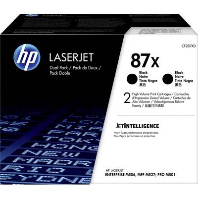 'HP 87X zwarte inktcartridge, dubbelpack, geschikt voor LaserJet Enterprise M506, MFP M527; met JetIntelligence.'