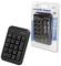 'LogiLink Bluetooth numeriek toetsenblok met 18 toetsen, draadloos, zwart design. Verpakking toont compatibiliteit met laptop en pc.'