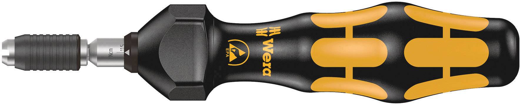 Schroevendraaier met ergonomische handgreep in zwart en oranje, met het 'Wera'-logo.
