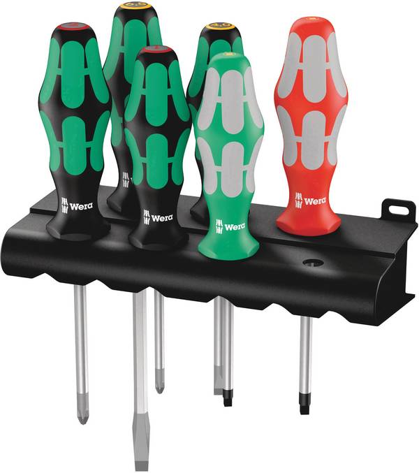 Wera 334/368/6 Rack Schroevendraaierset Werkplaats 6-delig