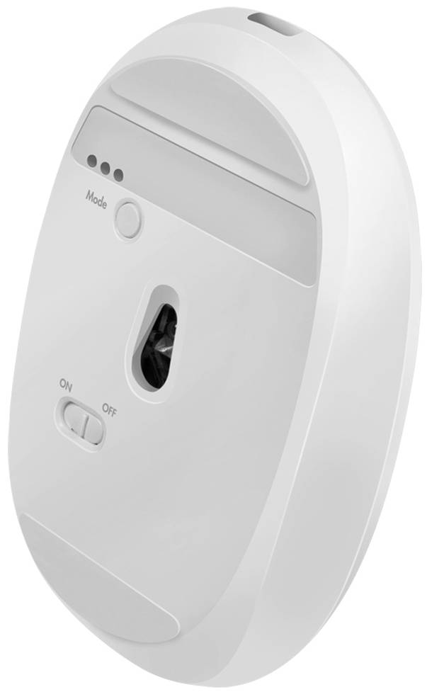 Elektrische muggenlamp in het wit, ovaal van vorm, met 'Aan' en 'Uit' schakelaars en een modusindicator bovenaan.