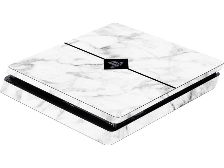 Cover PS4 Slim Software Pyramide Skin fÃ¼r PS4 Slim Konsole White Marble