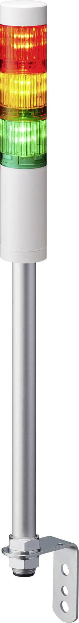 Een signaalstoplicht met drie lampen: onderaan groen, in het midden geel, bovenaan rood. Het geeft de status van een machine of proces aan.