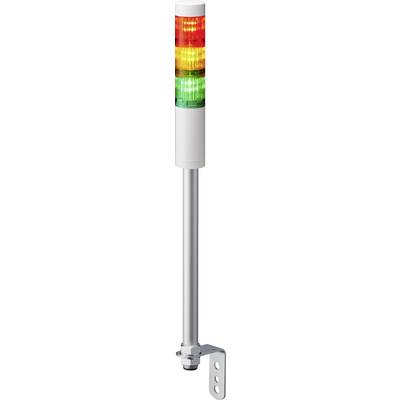 Een signaalstoplicht met drie lampen: onderaan groen, in het midden geel, bovenaan rood. Het geeft de status van een machine of proces aan.
