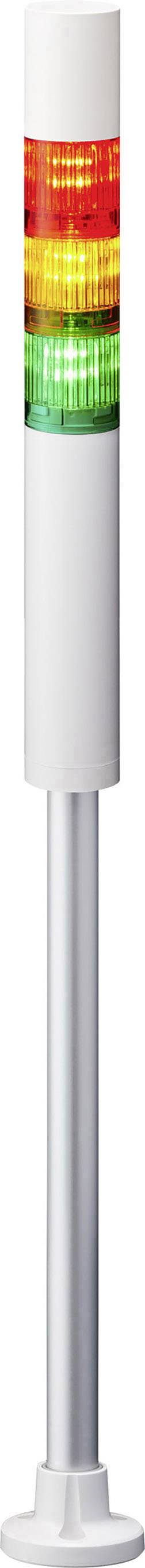 Verkeerslicht met drie lampen: Rood, Geel, Groen. Alle lampen branden.