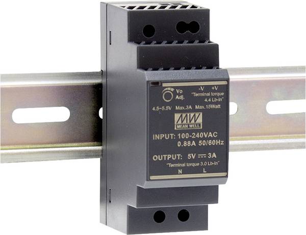 MEAN WELL HDR-30-24 DIN-rail netvoeding  24 V/DC 1.5 A 36 W Aantal uitgangen:1 x  Inhoud 1 stuk(s)
