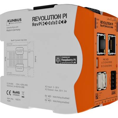 Revolution Pi by Kunbus RevPi Connect + 8GB PR100302 PLC-uitbreidingsmodule 24 V-0